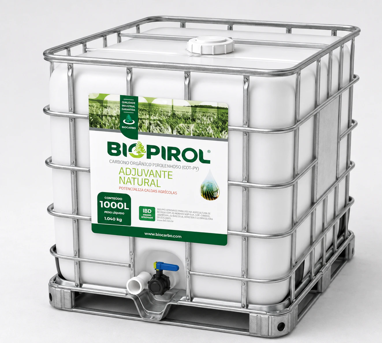 Contêiner de 1.000 litros do Biopirol®