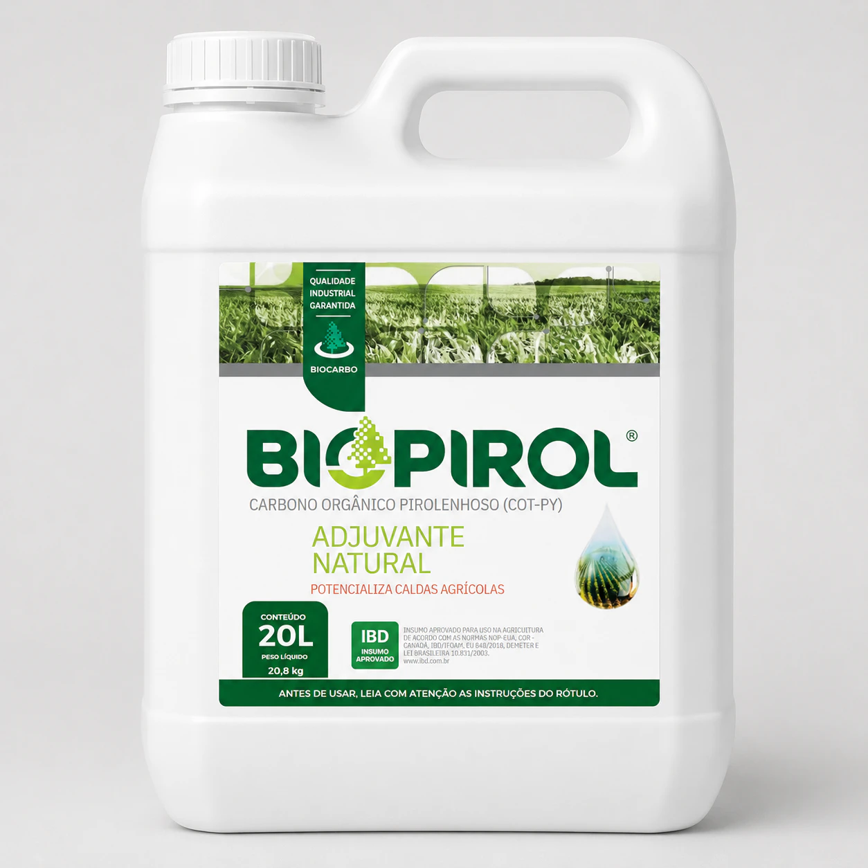 Embalagem branca de 20 litros do Biopirol®