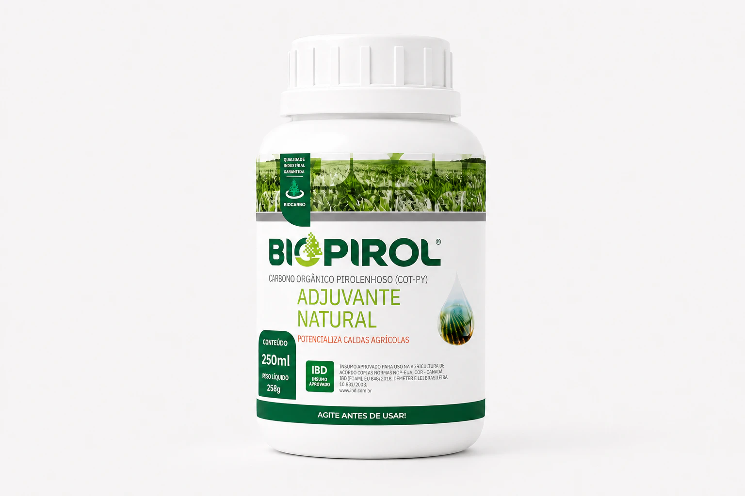 Embalagem de 250 mililitros do Biopirol®